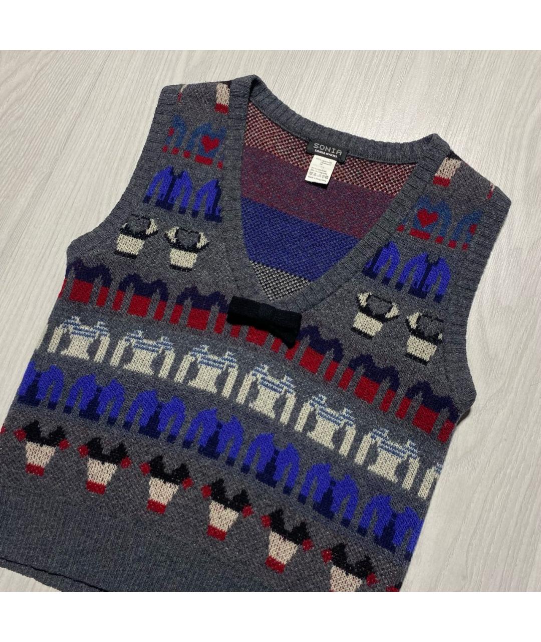 SONIA RYKIEL Мульти шерстяная жилетка, фото 2