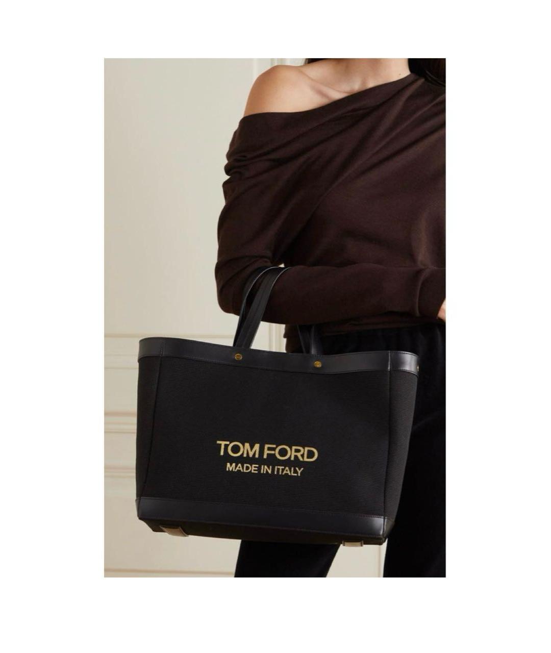 TOM FORD Черная кожаная сумка через плечо, фото 2