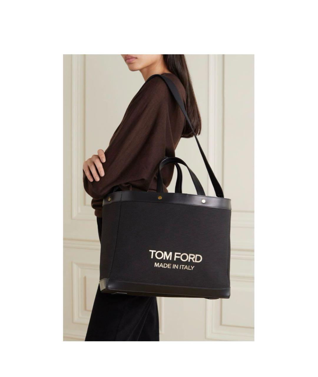 TOM FORD Черная кожаная сумка через плечо, фото 3