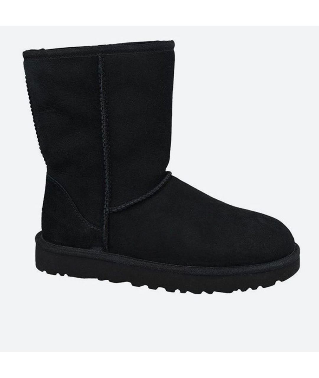 UGG AUSTRALIA Черные замшевые полусапоги, фото 3