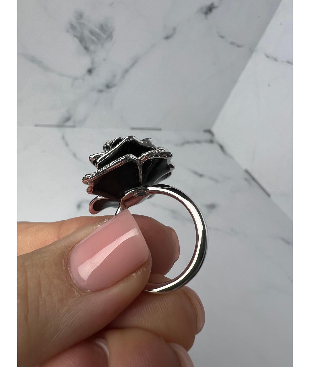 ROBERTO COIN Черное кольцо из белого золота, фото 4