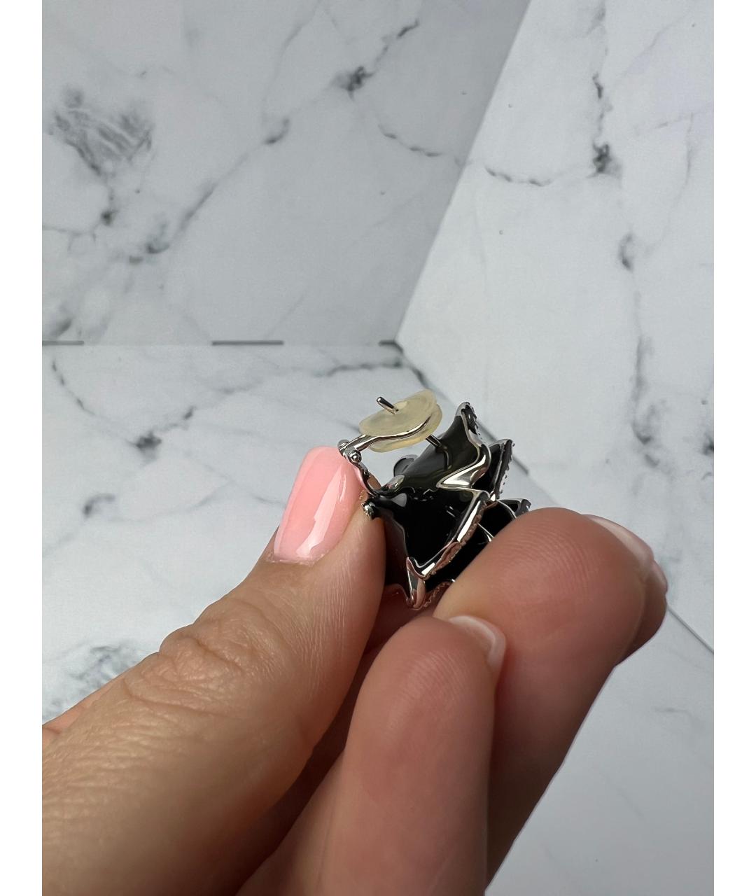 ROBERTO COIN Черные серьги из белого золота, фото 5