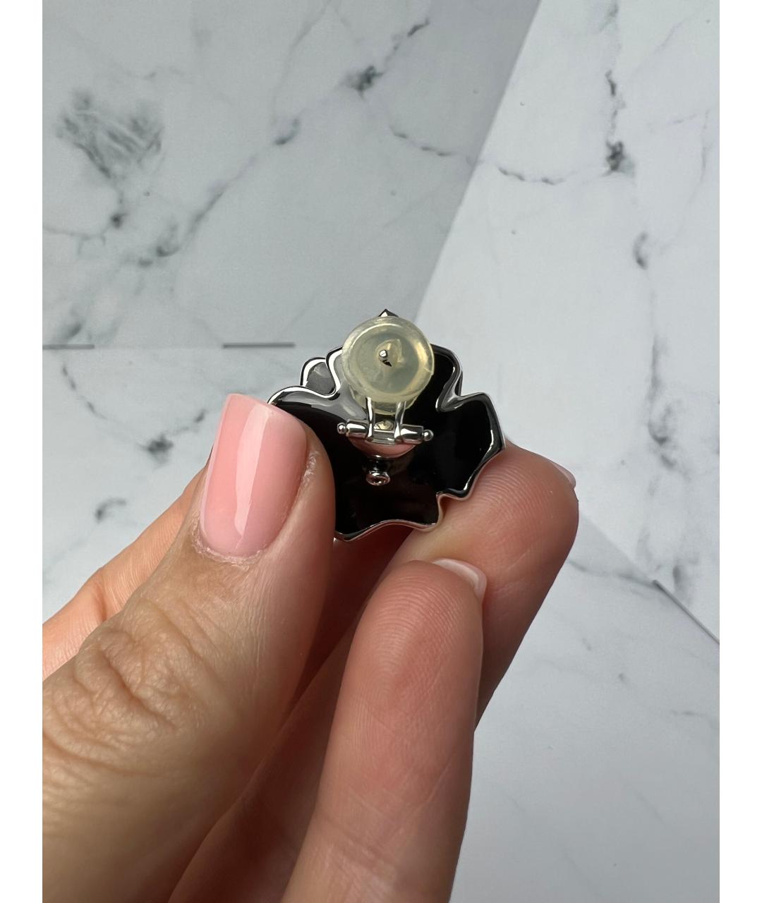 ROBERTO COIN Черные серьги из белого золота, фото 6