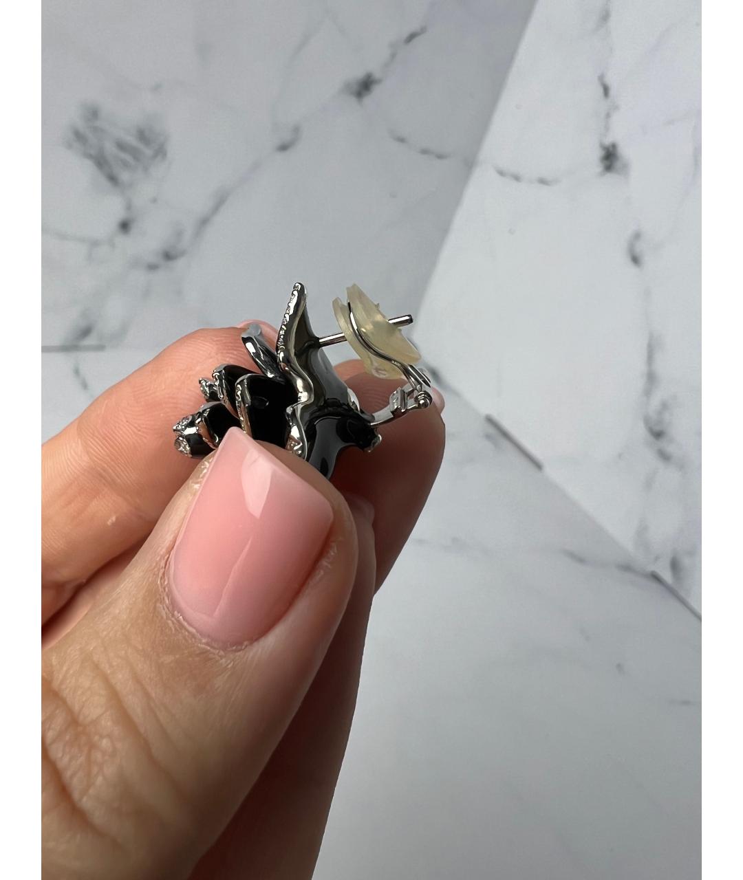 ROBERTO COIN Черные серьги из белого золота, фото 7