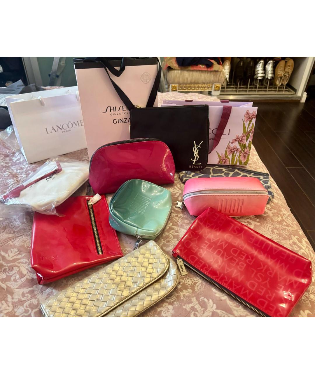 GIORGIO ARMANI Черная тканевая косметичка, фото 8