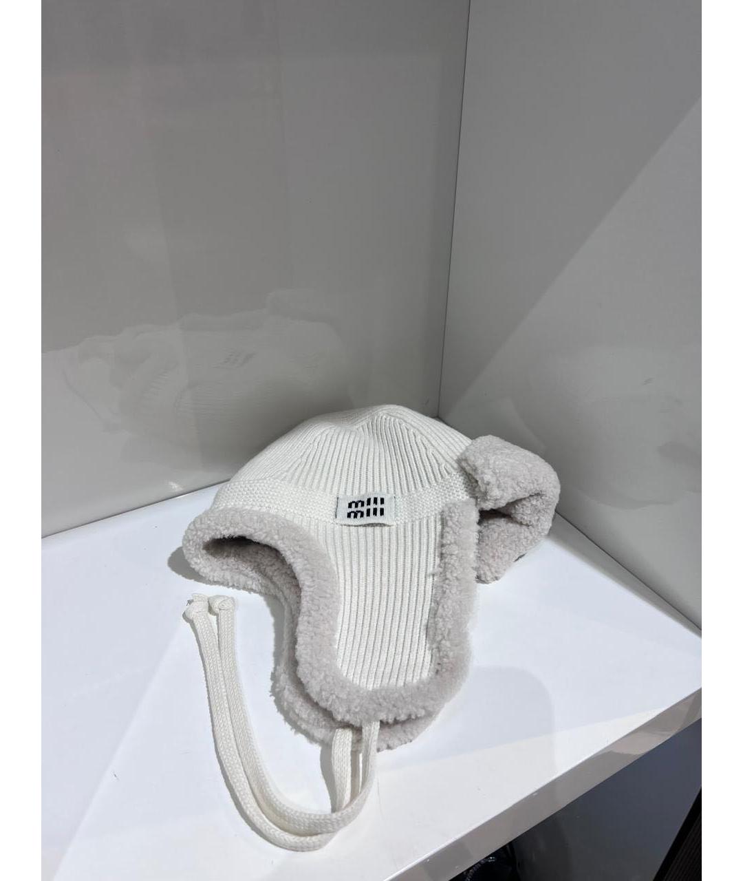 MIU MIU Бежевая шапка, фото 2