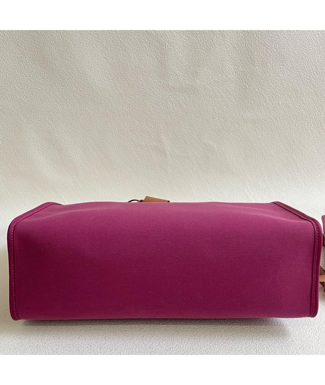 HERMES Розовая деним сумка с короткими ручками, фото 4