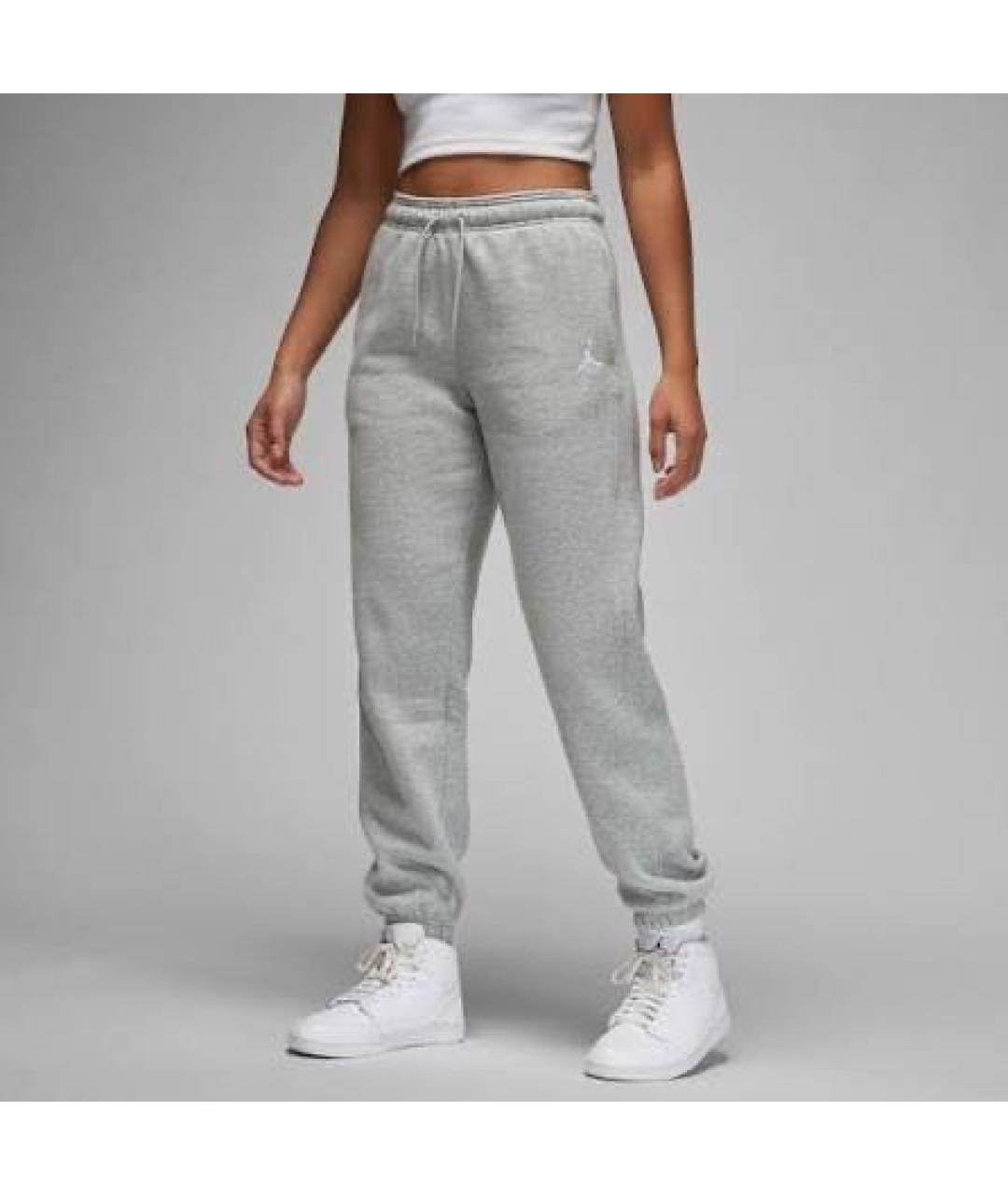 NIKE Серые хлопковые спортивные брюки и шорты, фото 2