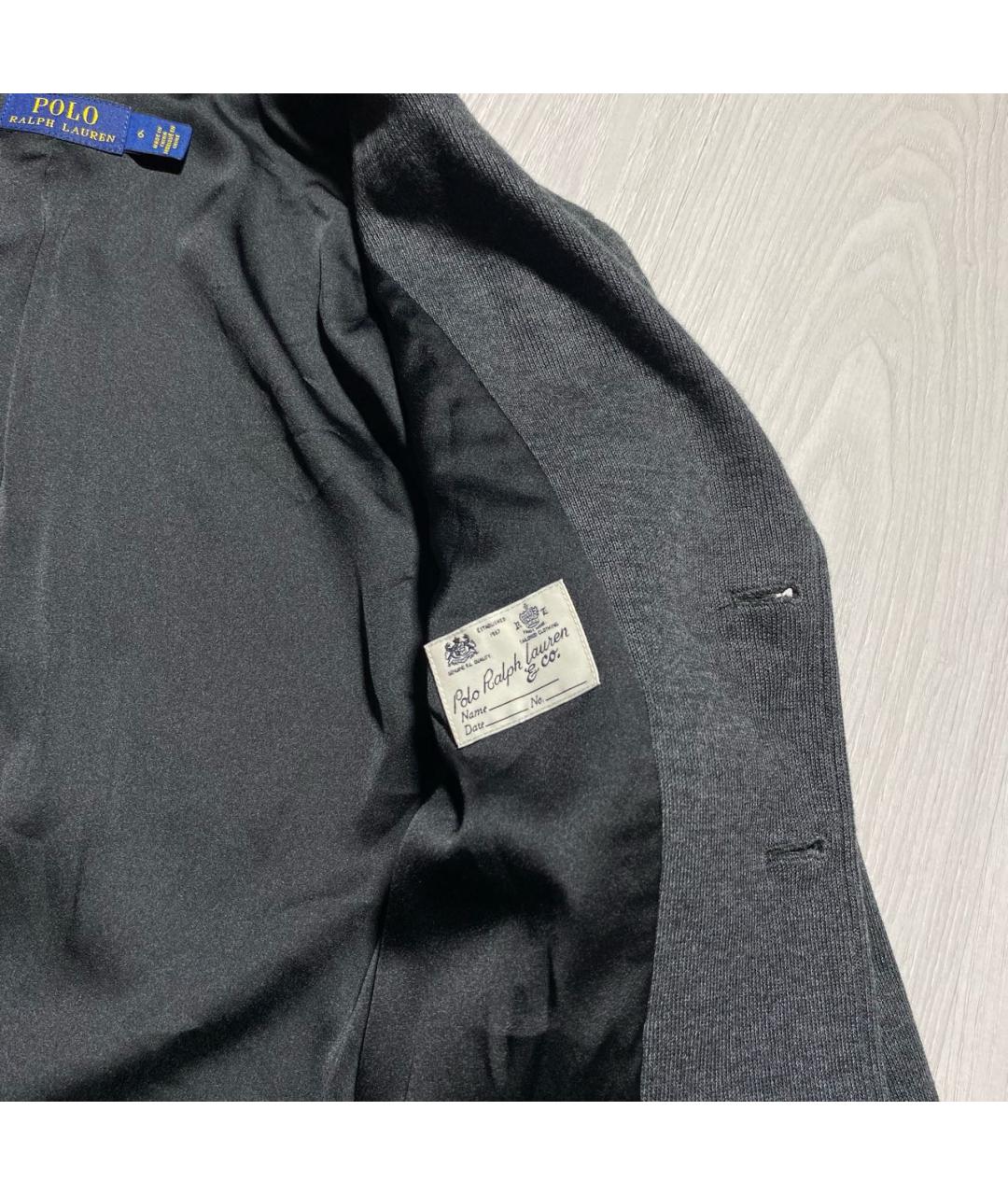 POLO RALPH LAUREN Антрацитовый хлопковый жакет/пиджак, фото 7