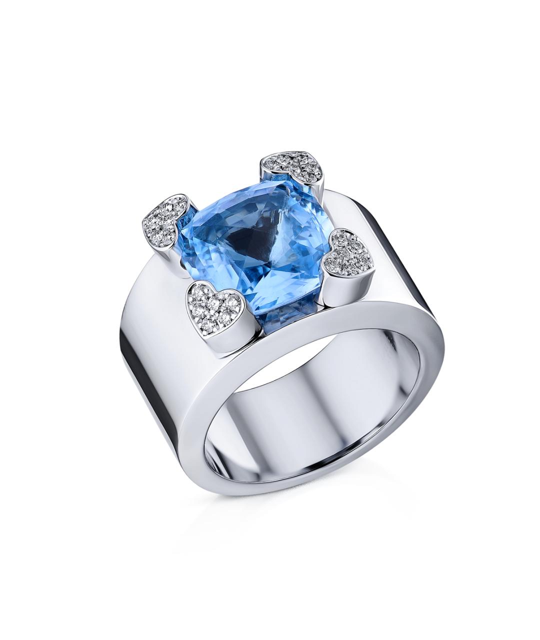 CHOPARD Голубое кольцо из белого золота, фото 2