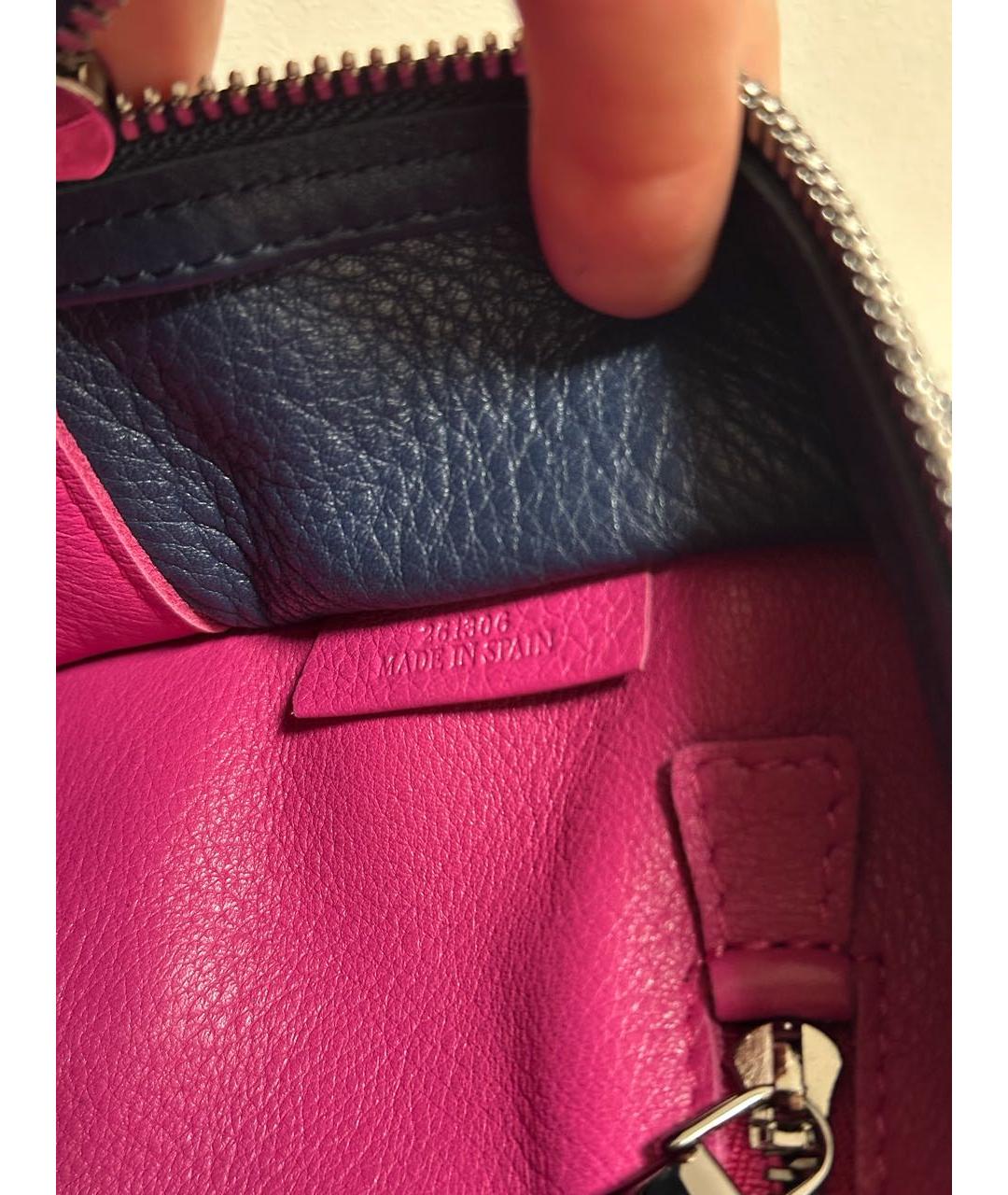 LOEWE Фуксия замшевая сумка с короткими ручками, фото 7