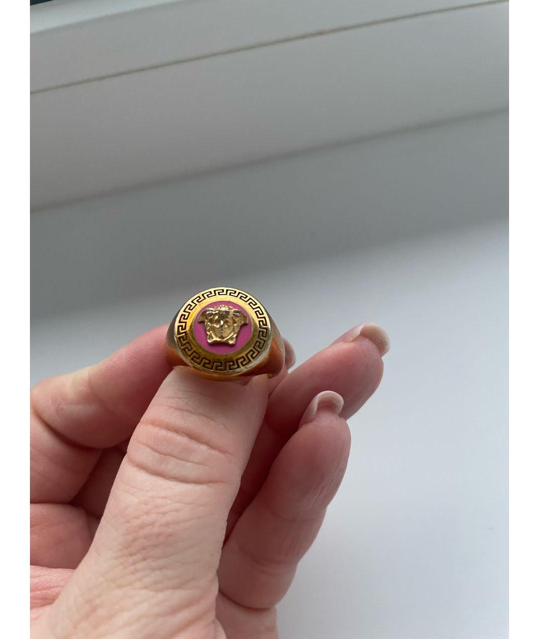 VERSACE Золотое латунное кольцо, фото 4