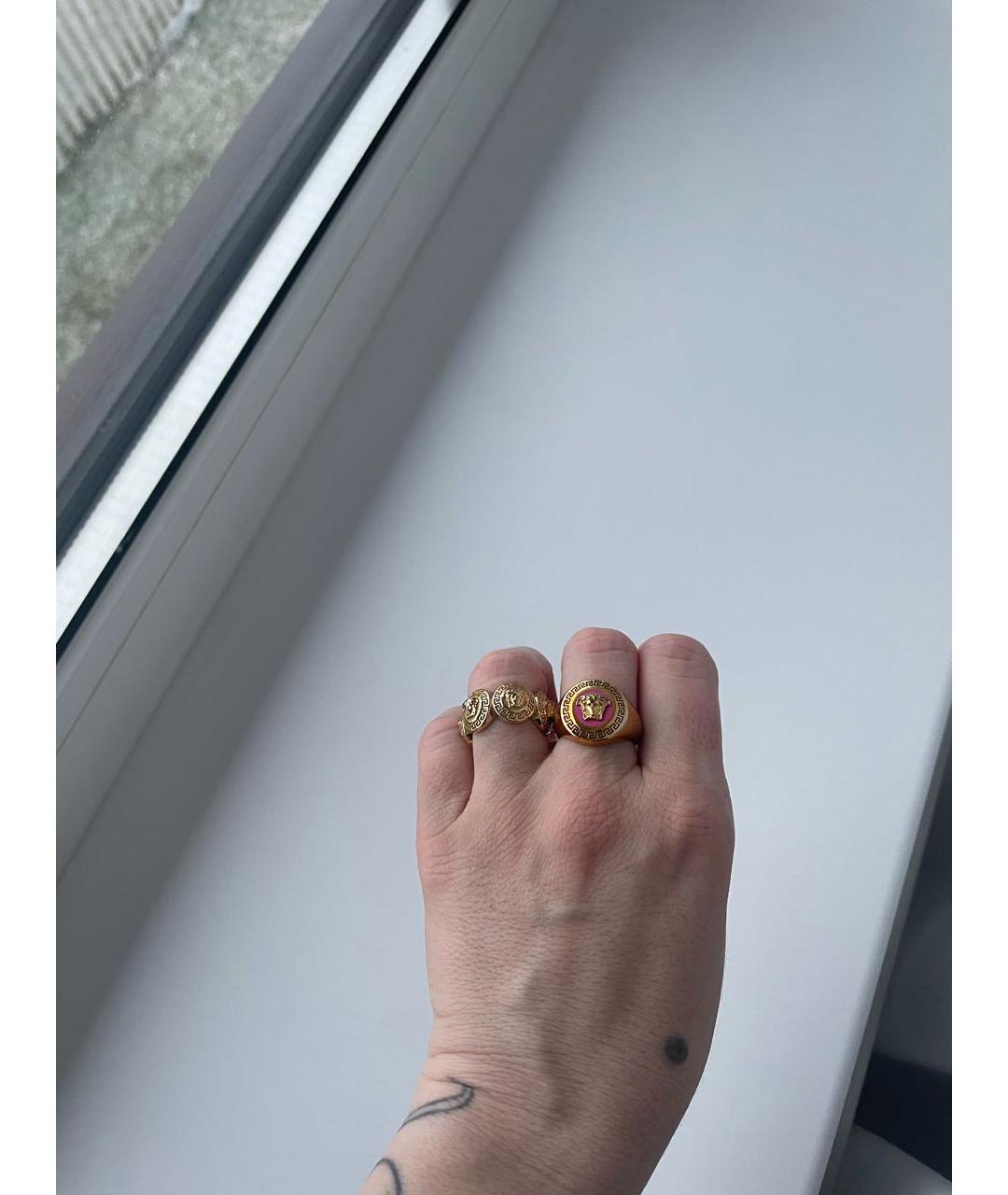 VERSACE Золотое латунное кольцо, фото 8