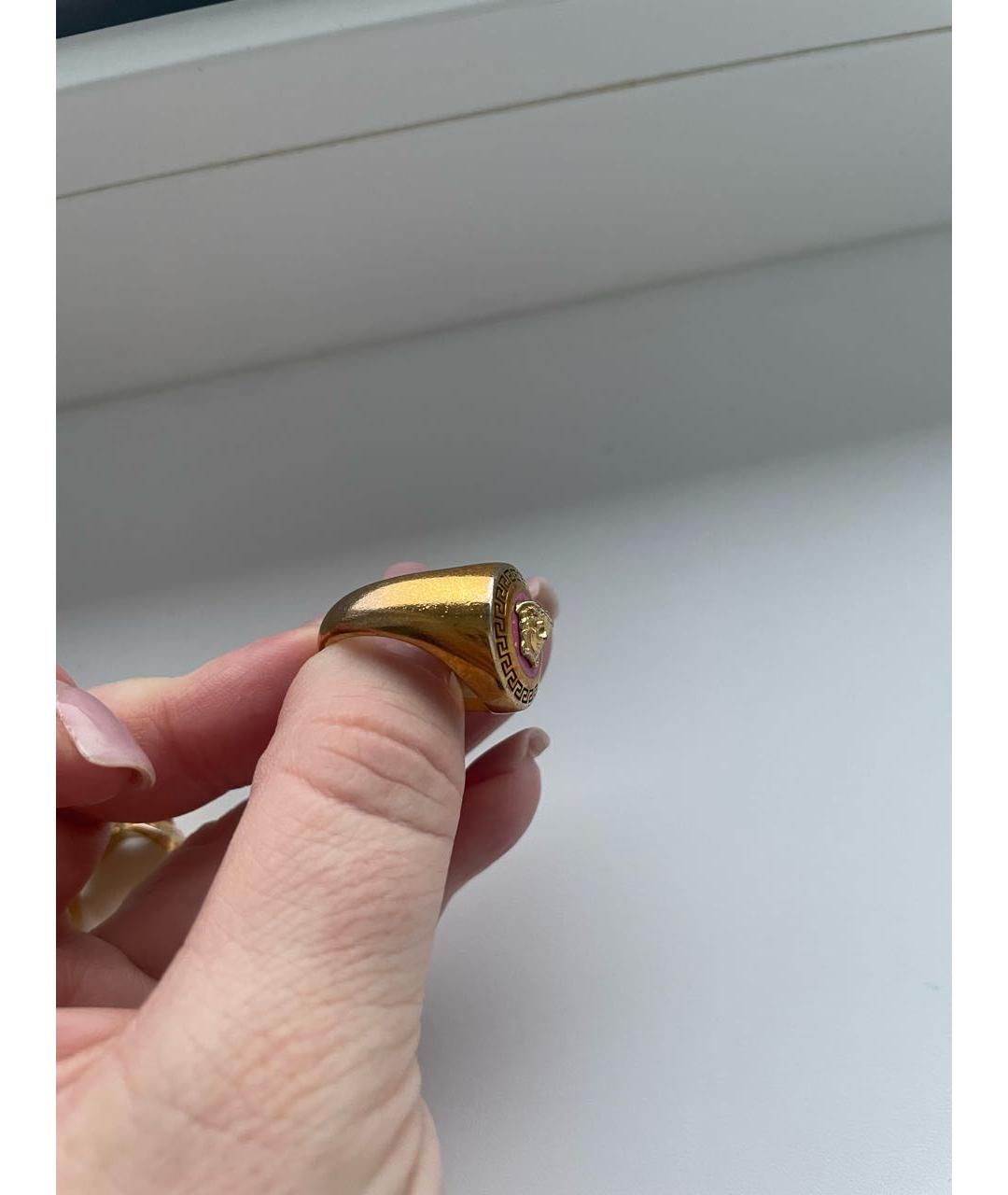 VERSACE Золотое латунное кольцо, фото 5