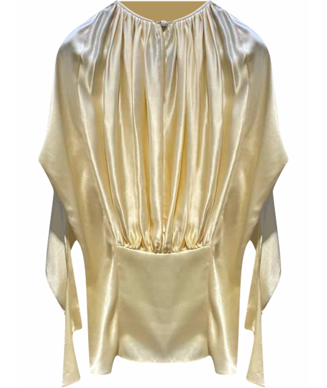 ALEXANDER MCQUEEN Бежевая шелковая блузы, фото 1