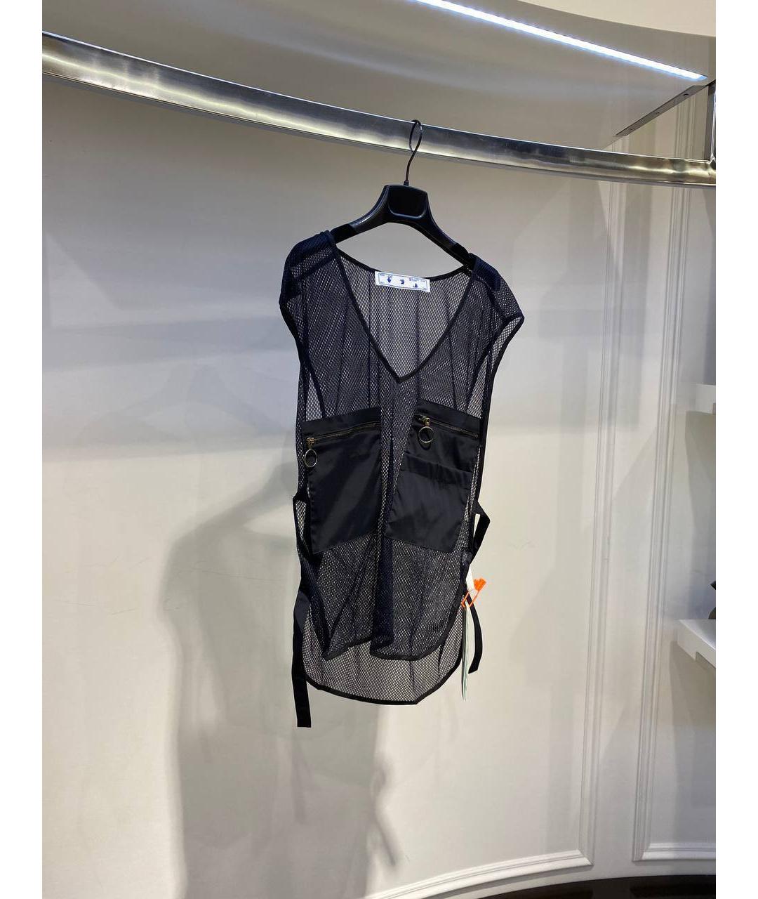 OFF-WHITE Черный полиэстеровый жилет, фото 2