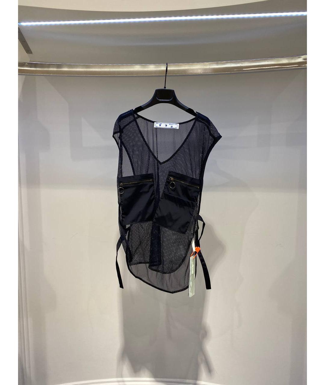 OFF-WHITE Черный полиэстеровый жилет, фото 4