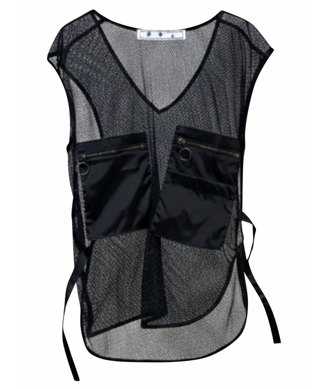 OFF-WHITE Черный полиэстеровый жилет, фото 1