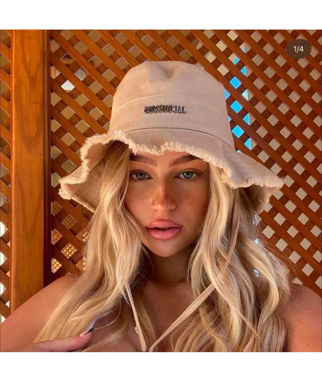 JACQUEMUS Бежевая хлопковая панама, фото 3