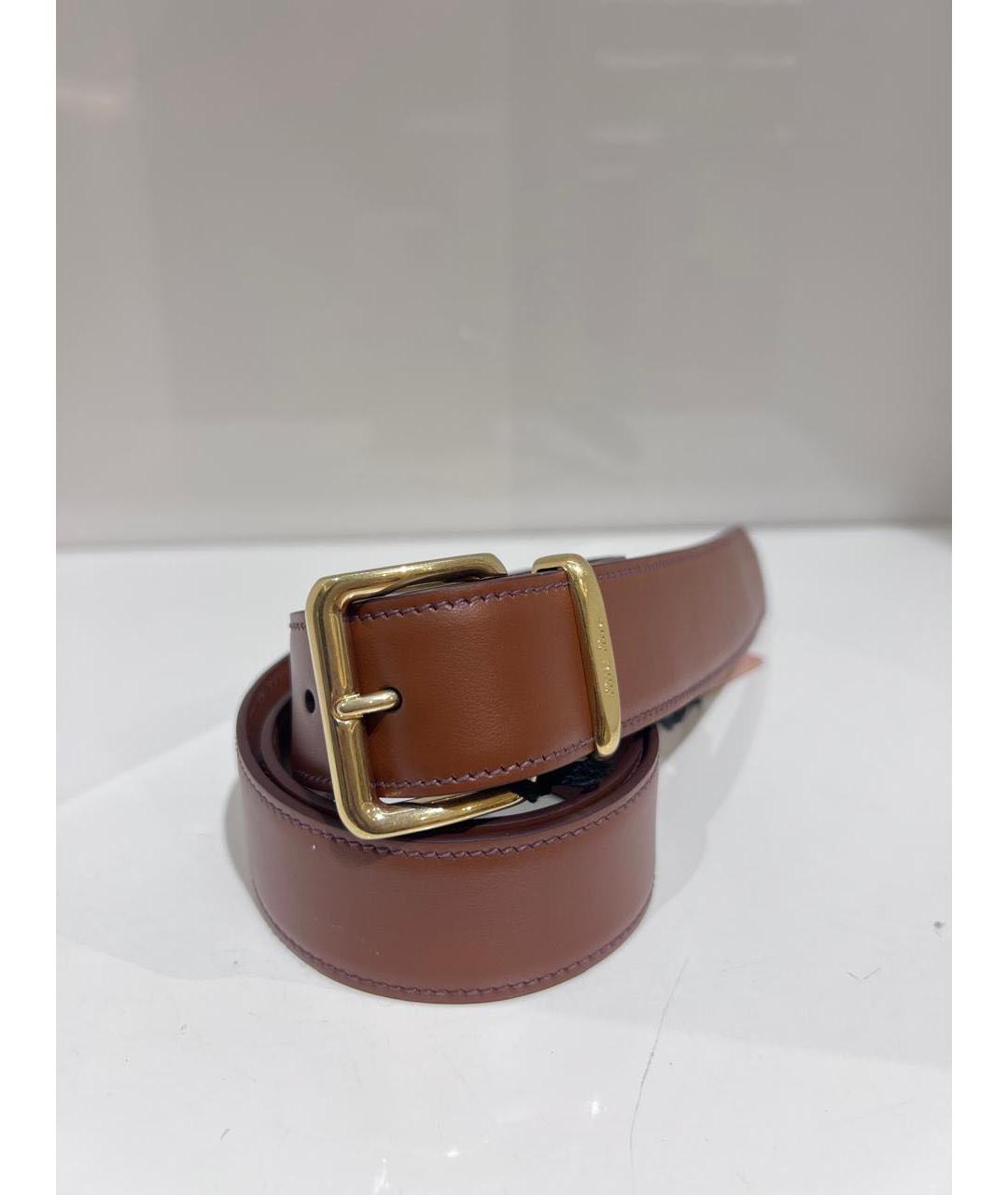 MIU MIU Коричневый кожаный ремень, фото 3