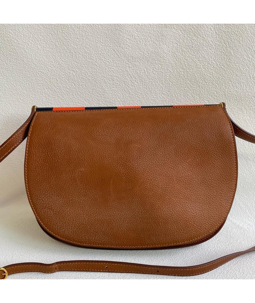 HERMES Коричневая кожаная сумка через плечо, фото 8