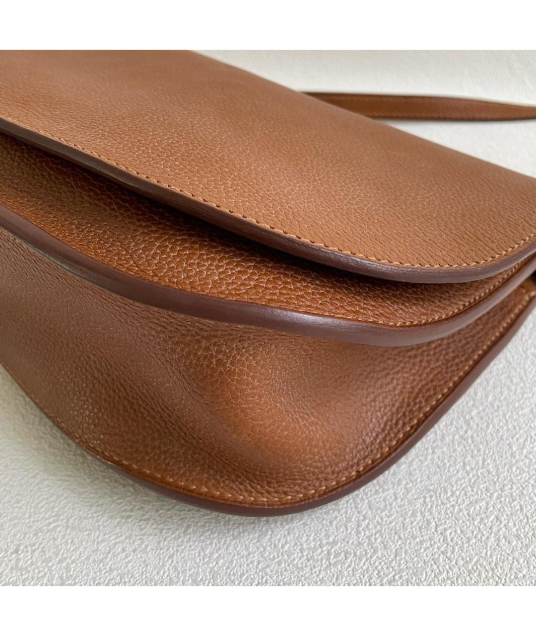 HERMES Коричневая кожаная сумка через плечо, фото 5