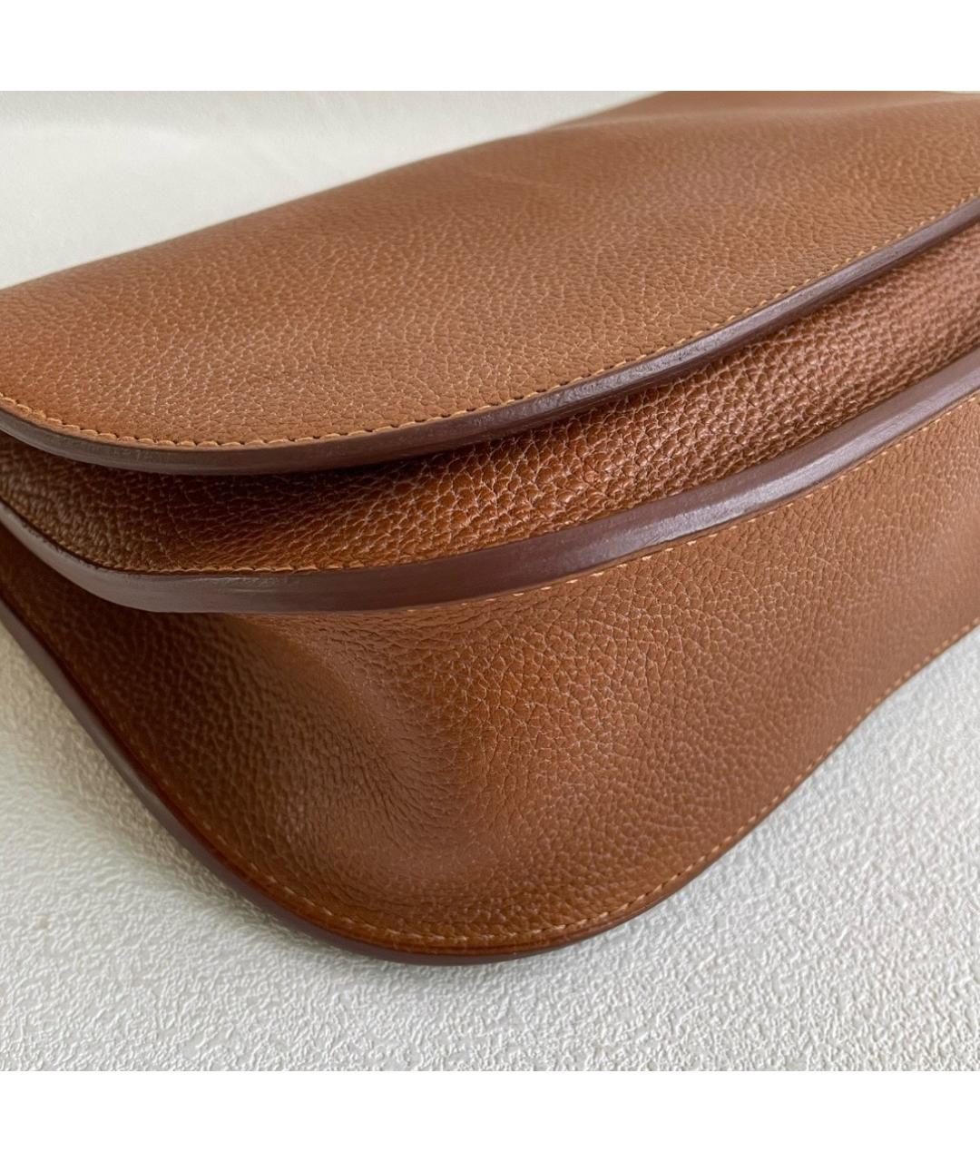 HERMES Коричневая кожаная сумка через плечо, фото 4