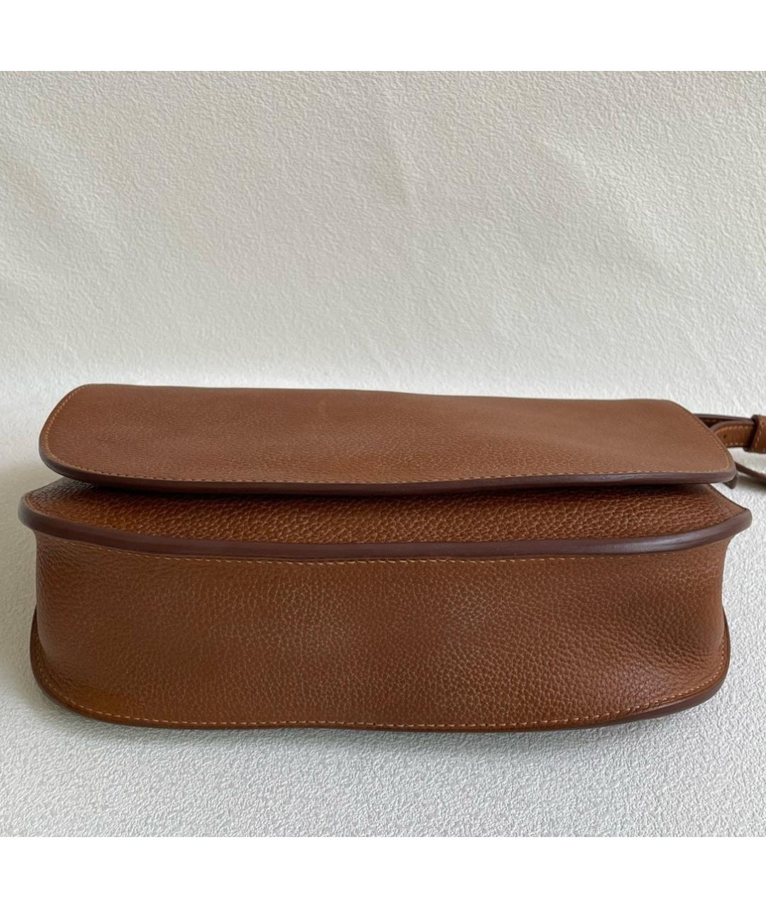 HERMES Коричневая кожаная сумка через плечо, фото 3