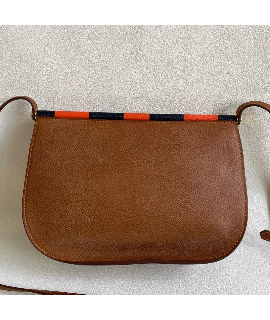 HERMES Коричневая кожаная сумка через плечо, фото 2