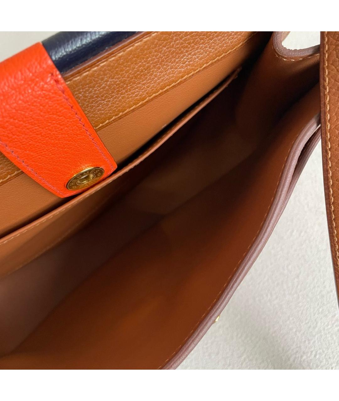 HERMES Коричневая кожаная сумка через плечо, фото 7