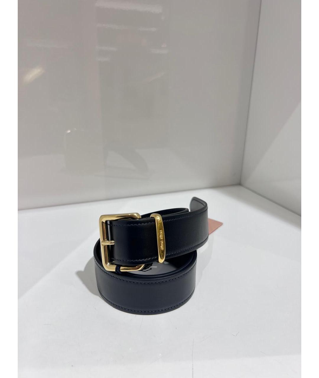 MIU MIU Черный кожаный ремень, фото 2
