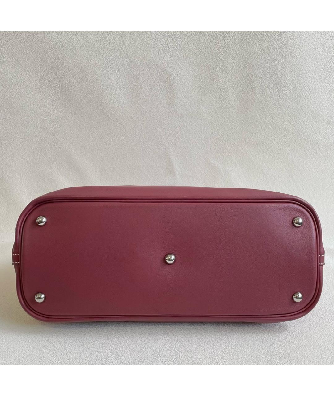 HERMES Розовая кожаная сумка с короткими ручками, фото 4