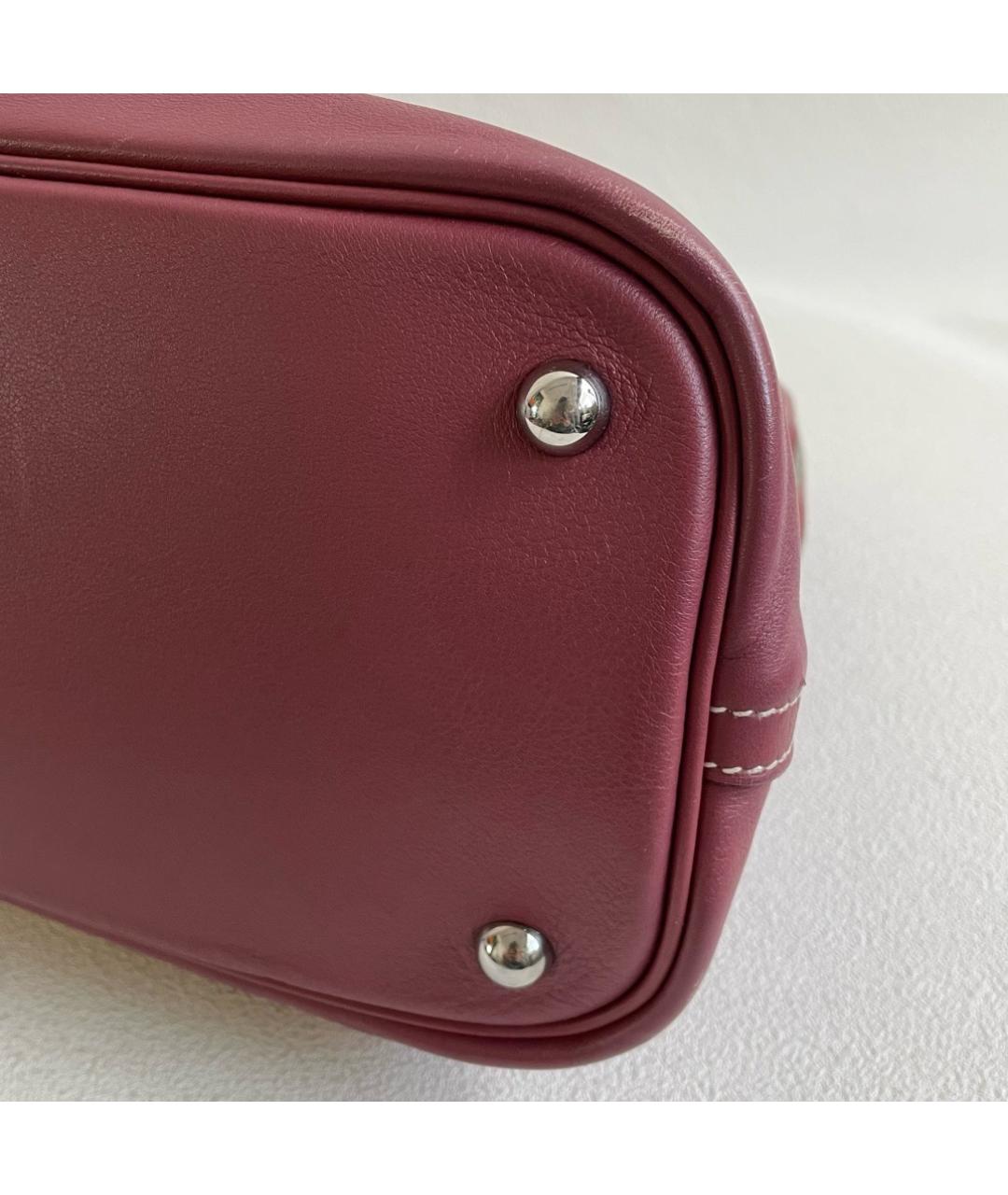 HERMES Розовая кожаная сумка с короткими ручками, фото 6