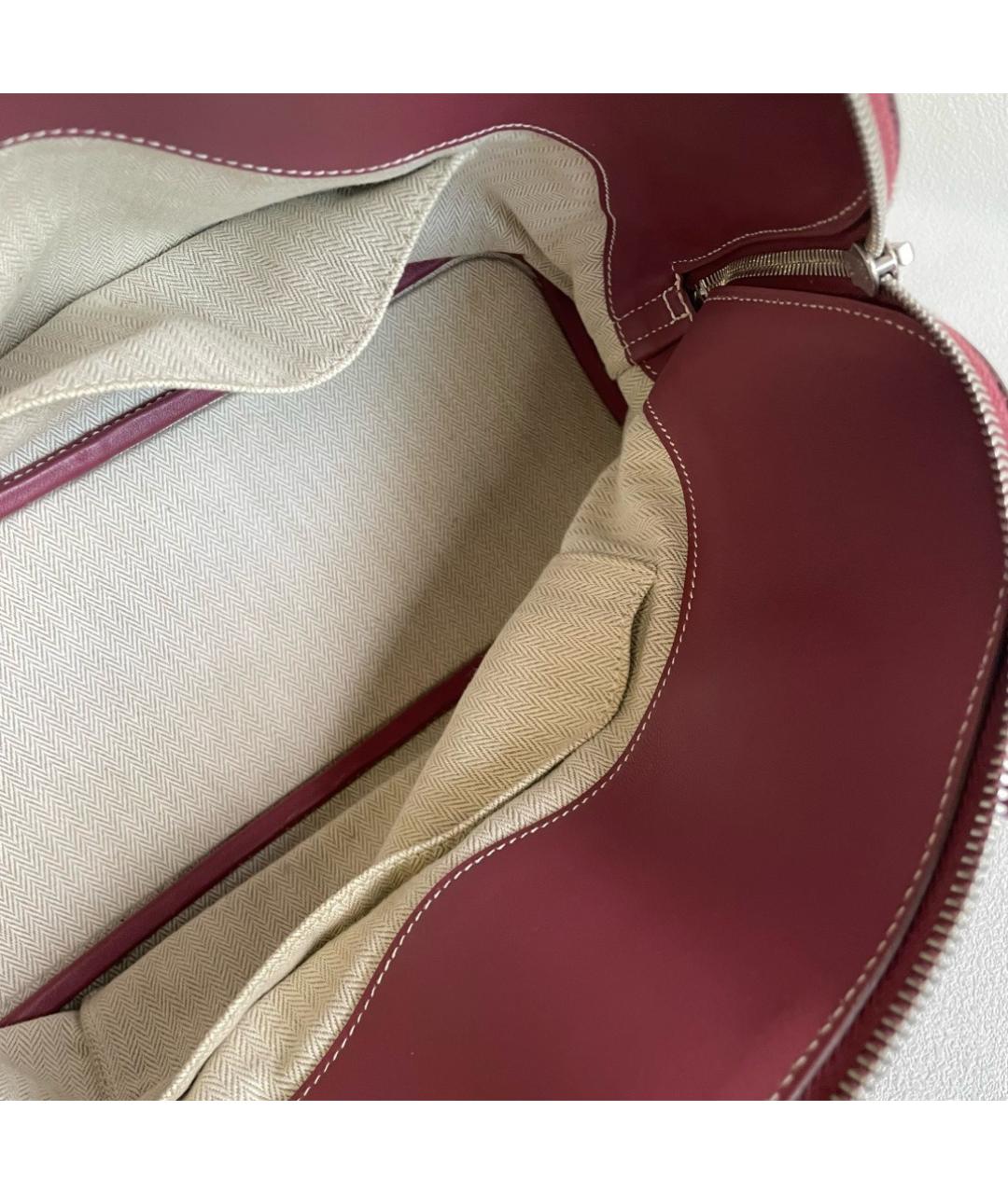 HERMES Розовая кожаная сумка с короткими ручками, фото 7