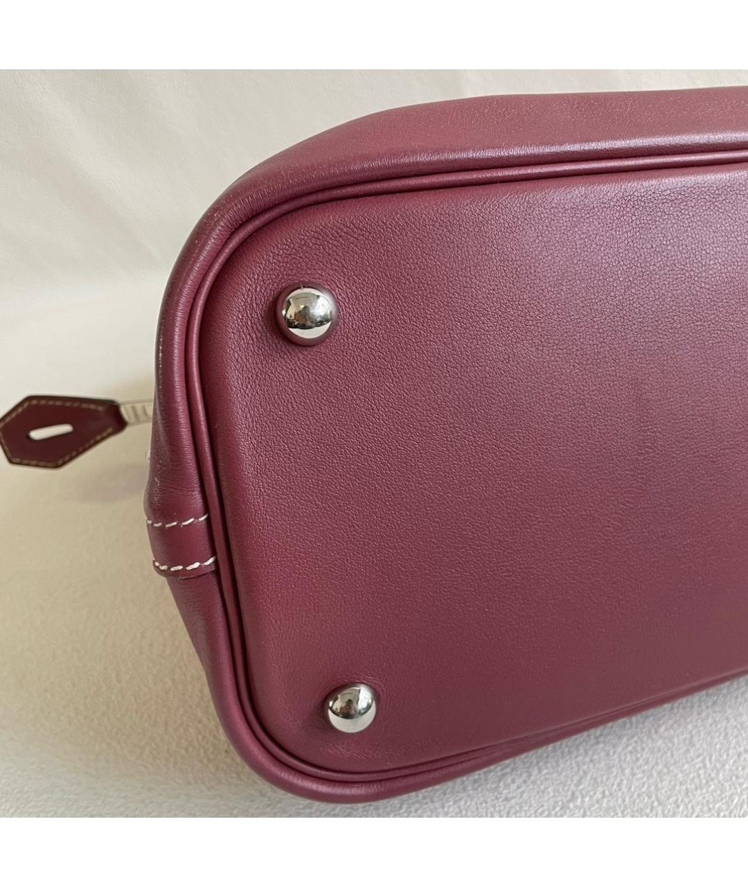 HERMES Розовая кожаная сумка с короткими ручками, фото 5