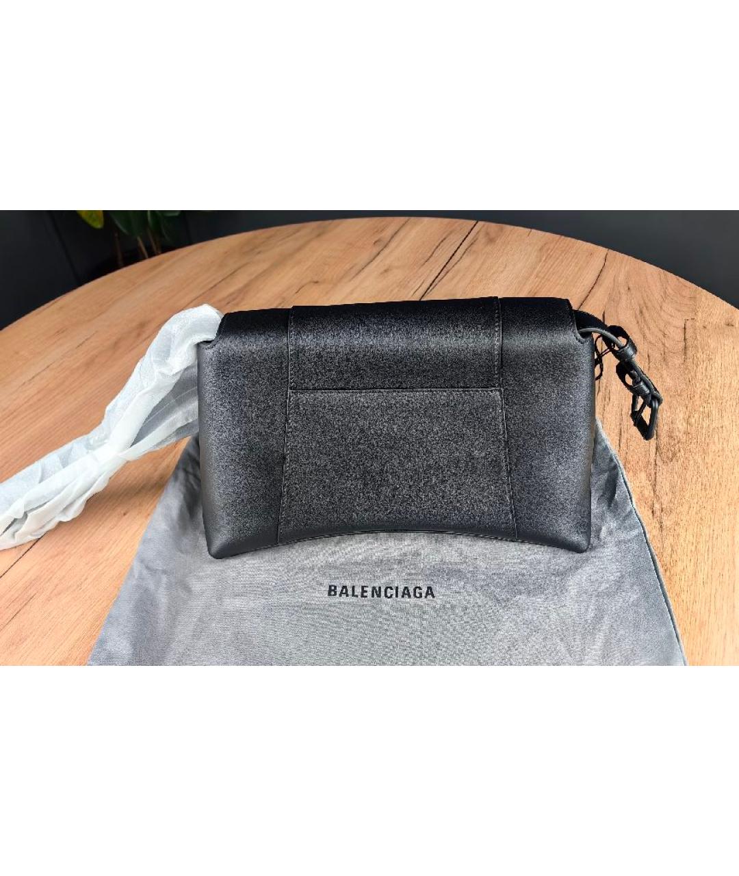 BALENCIAGA Черная кожаная сумка через плечо, фото 4