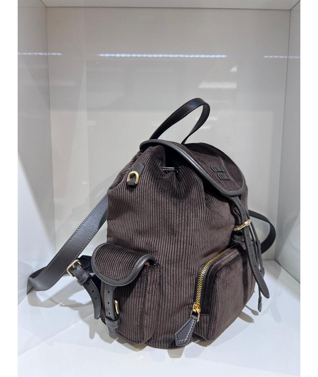MIU MIU Коричневый рюкзак, фото 2