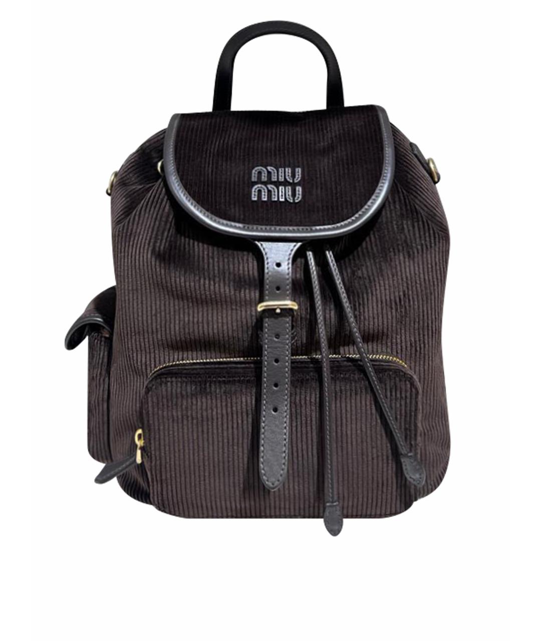 MIU MIU Коричневый рюкзак, фото 1
