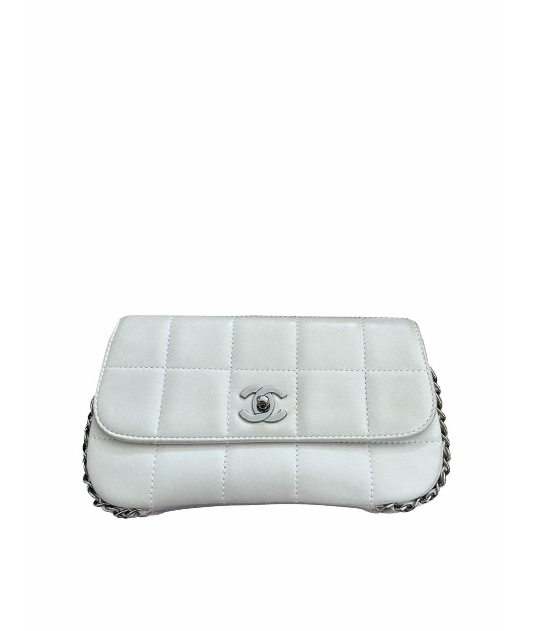 CHANEL Белая кожаная сумка через плечо, фото 1