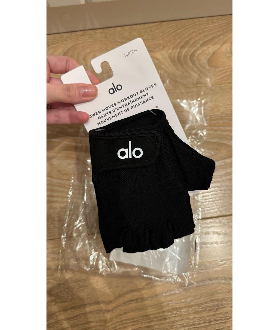 ALO YOGA Черные перчатки, фото 3