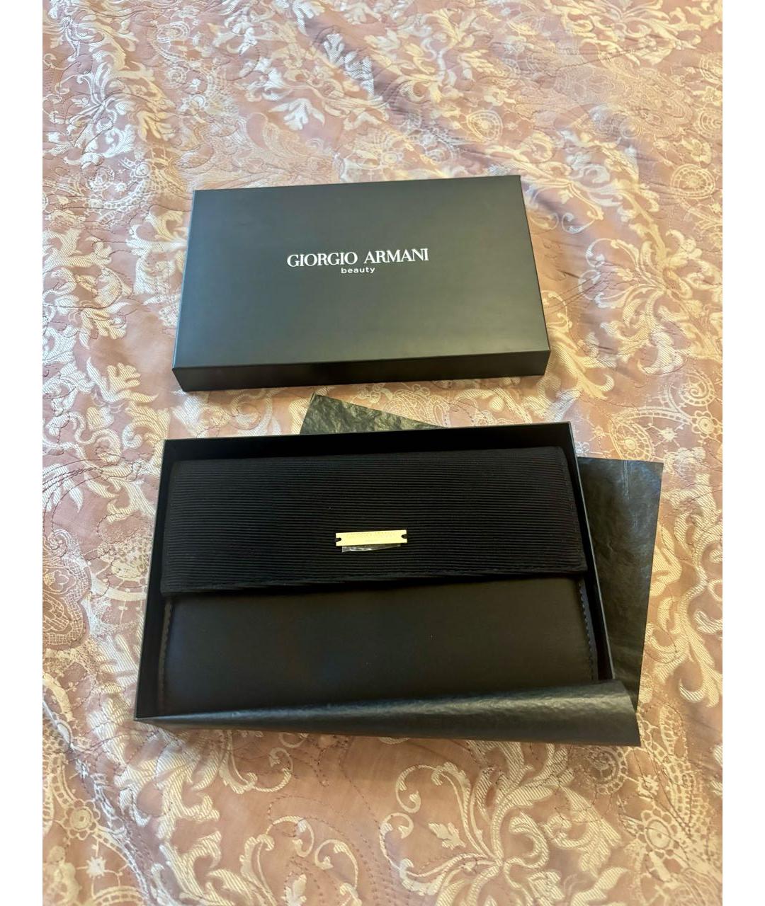 GIORGIO ARMANI Черная тканевая косметичка, фото 3