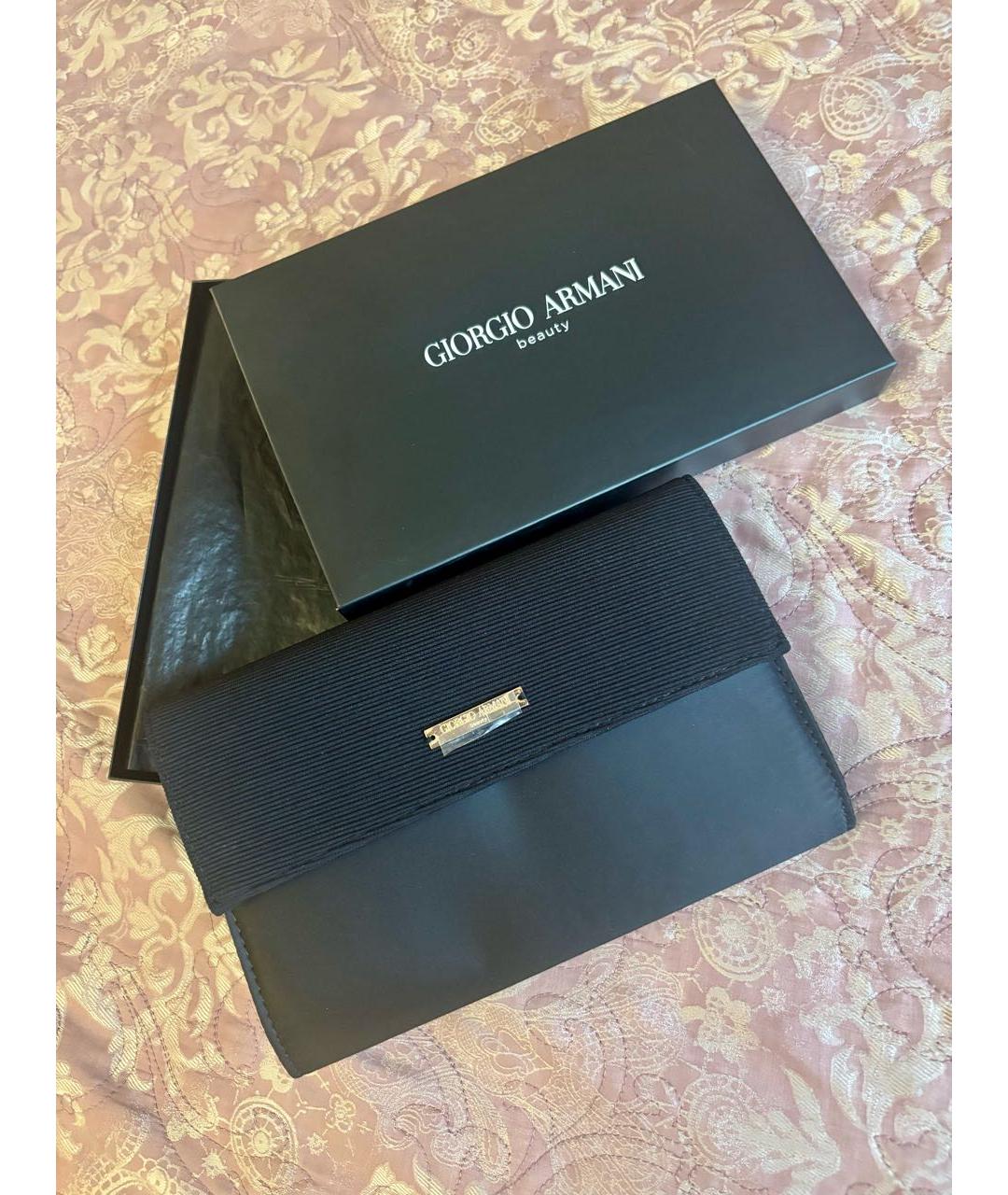 GIORGIO ARMANI Черная тканевая косметичка, фото 5