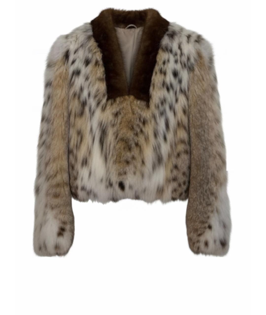 BRIONI Бежевая меховая шуба, фото 1