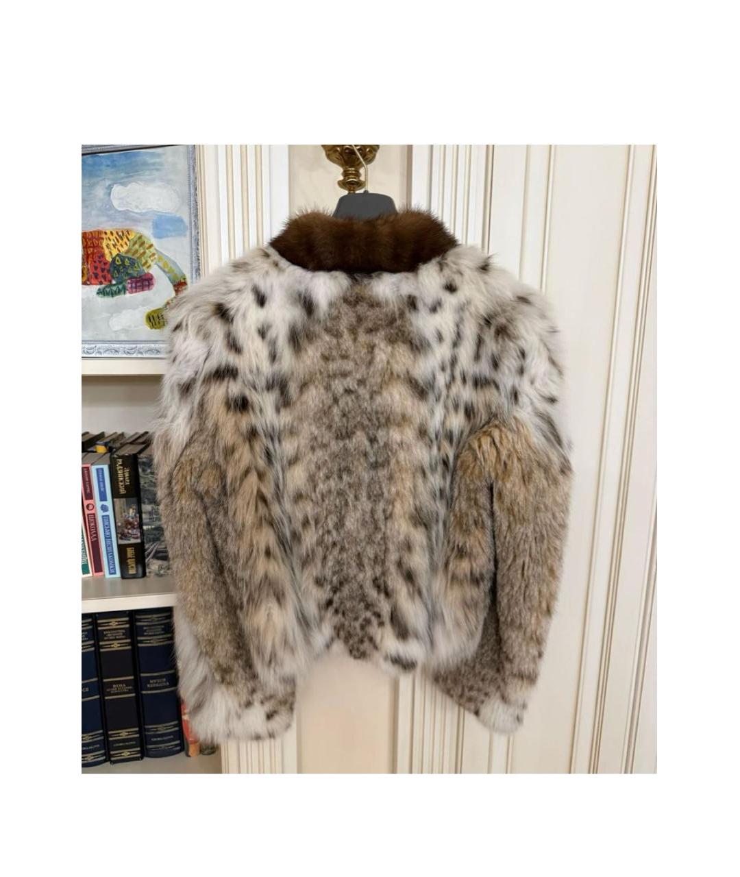 BRIONI Бежевая меховая шуба, фото 2