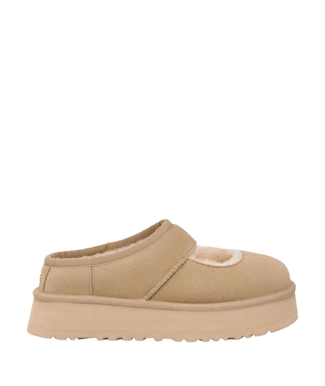 UGG AUSTRALIA Бежевые замшевые сабо, фото 1