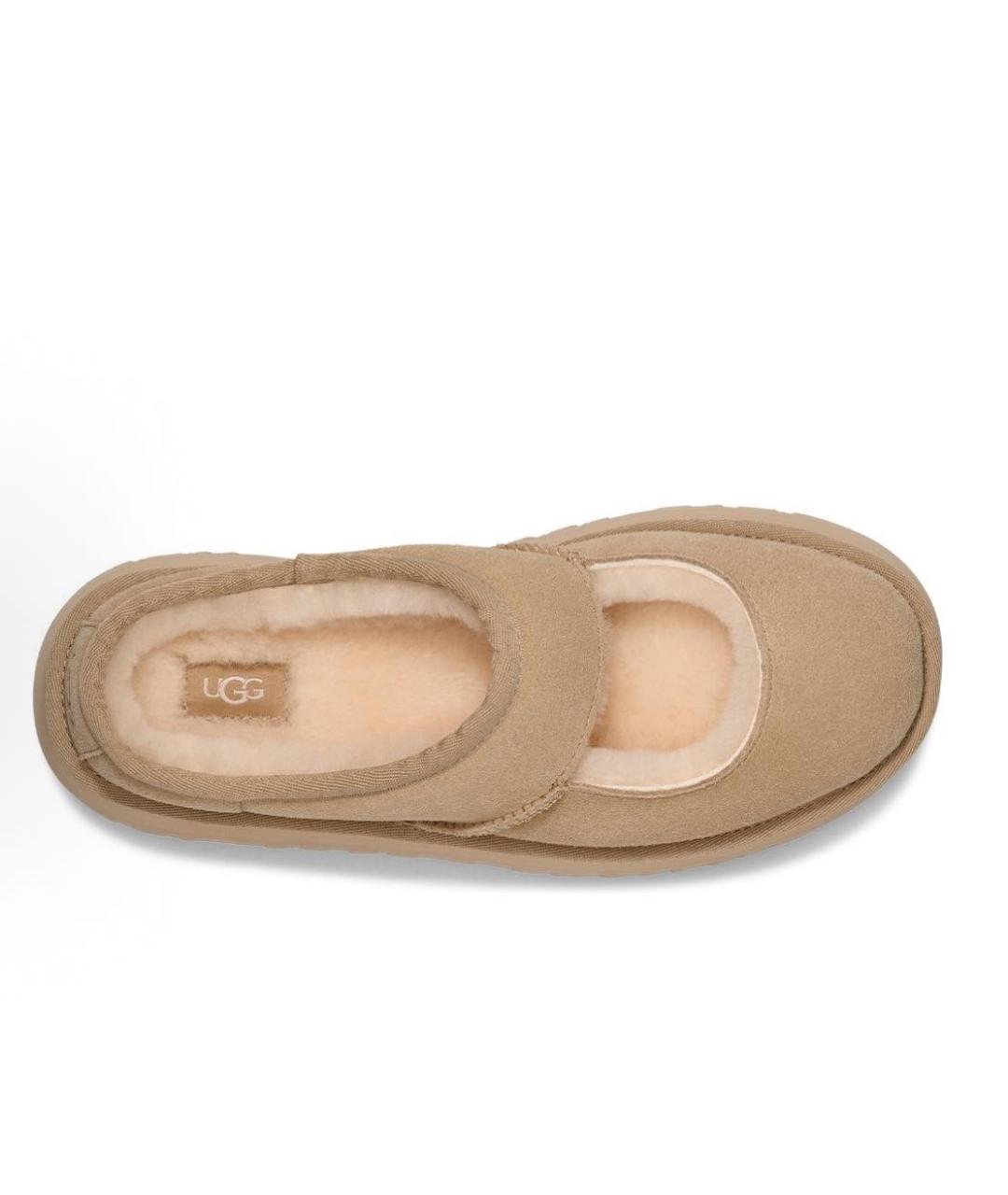 UGG AUSTRALIA Бежевые замшевые сабо, фото 3