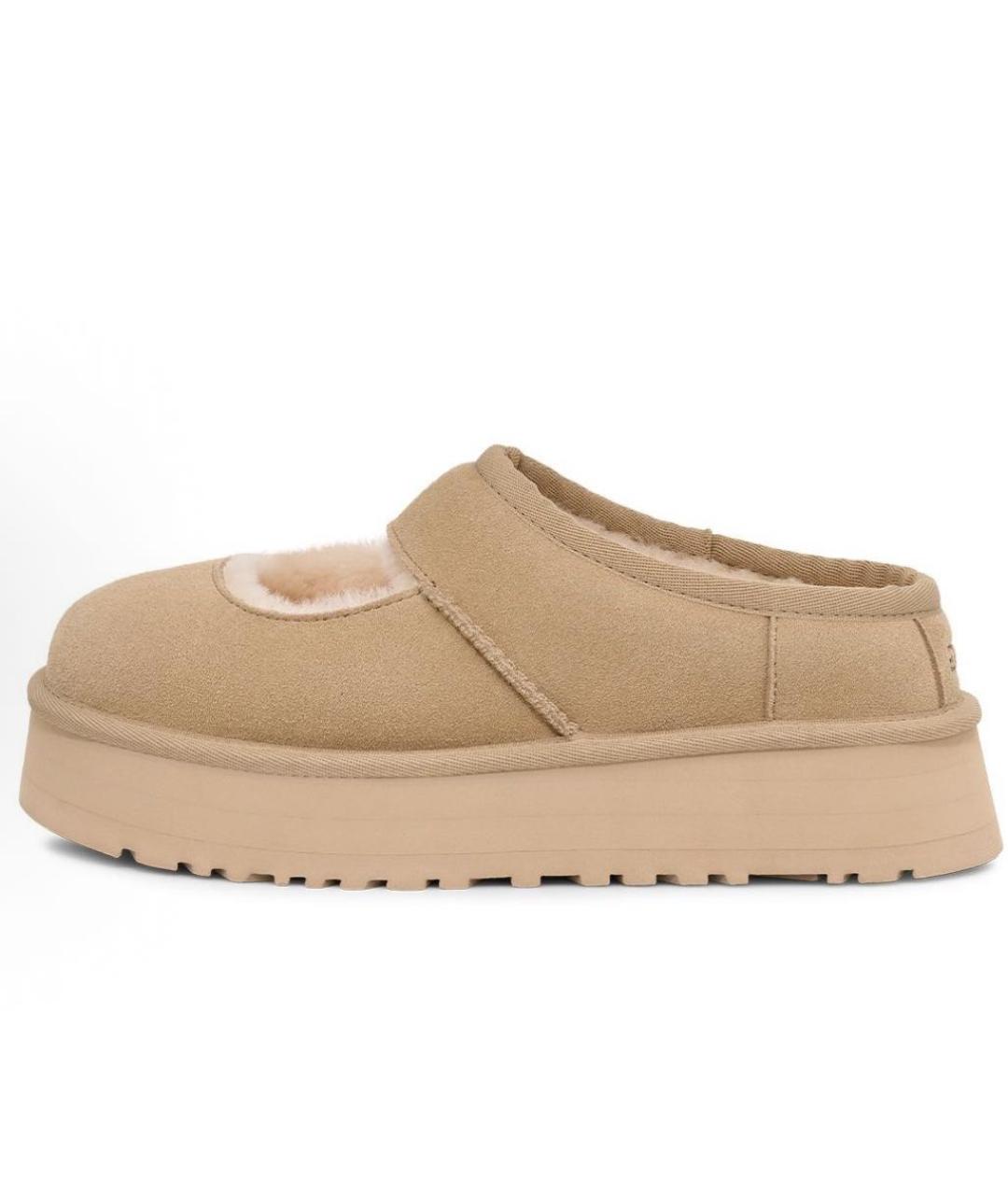 UGG AUSTRALIA Бежевые замшевые сабо, фото 8