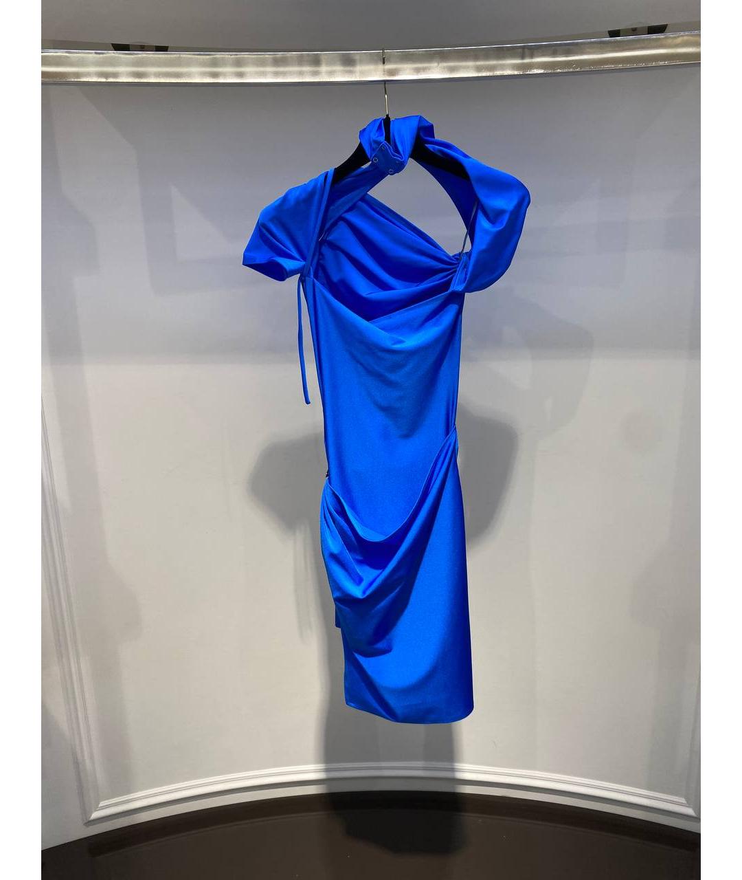 COPERNI Синее полиамидовое коктейльное платье, фото 3