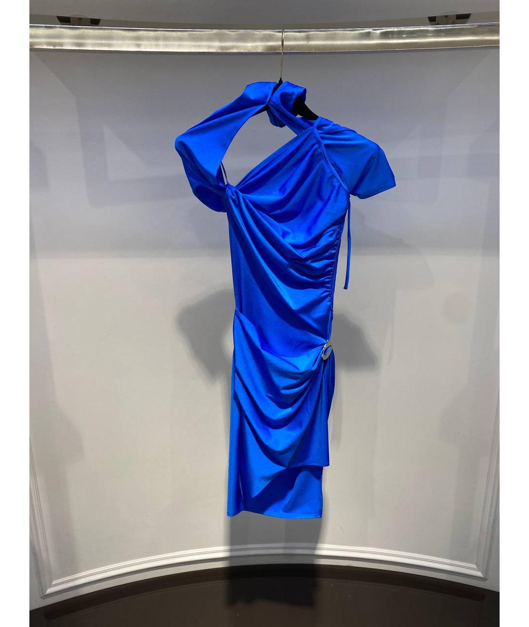 COPERNI Синее полиамидовое коктейльное платье, фото 4