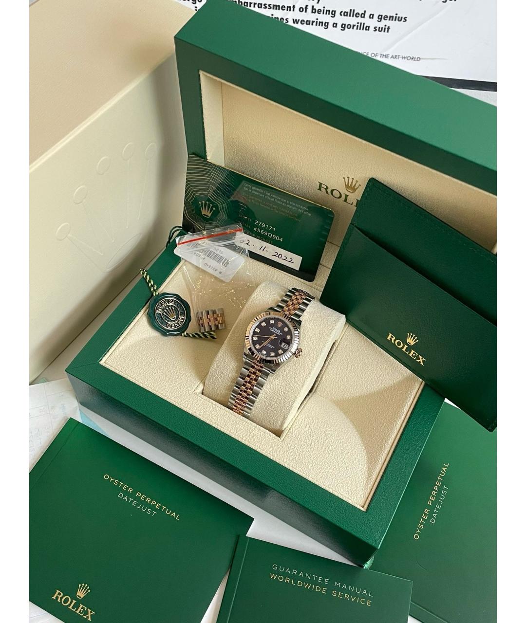 ROLEX Фиолетовые часы из розового золота, фото 2